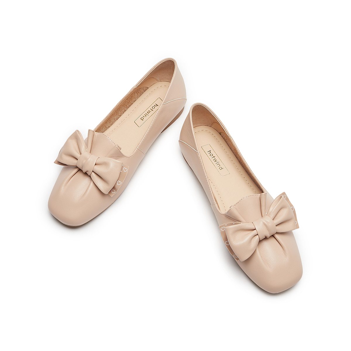 Shop (W) Hotwind 時尚蝴蝶結平底鞋 '頭層牛皮' H02W3505