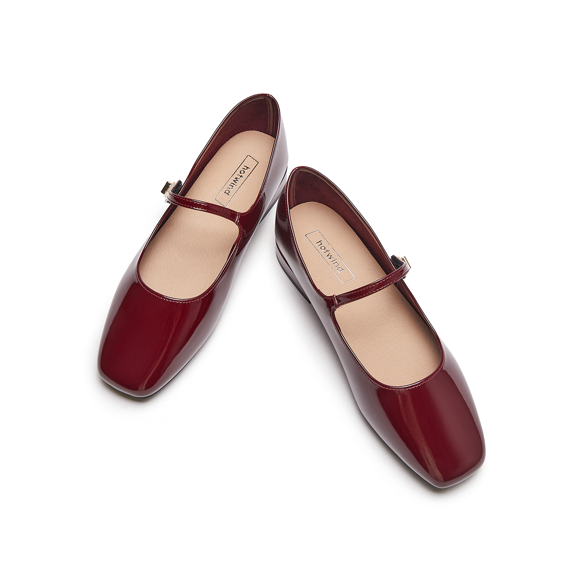 Shop (W) ホットウィンド ファッションバックル カジュアルフラットシューズ 3cm H24W3712