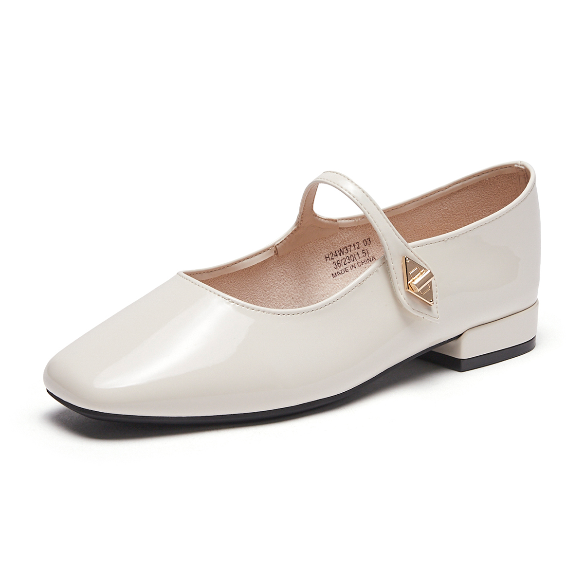 Details for (W) ホットウィンド ファッションバックル カジュアルフラットシューズ 3cm H24W3712