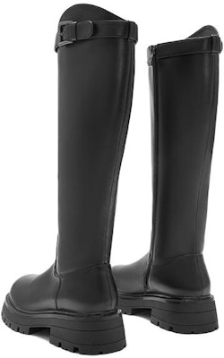 (W) 핫윈드 패션 캐주얼 청키 힐 롱부츠 '슬리밍 블랙' H85W2418 Shop (W) 핫윈드 패션 캐주얼 청키 힐 롱부츠 '슬리밍 블랙' H85W2418