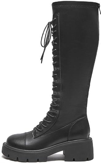 women-hotwind-fashion-chunky-heel-cool-black-6cm-high-top-boots-h85-w2806
