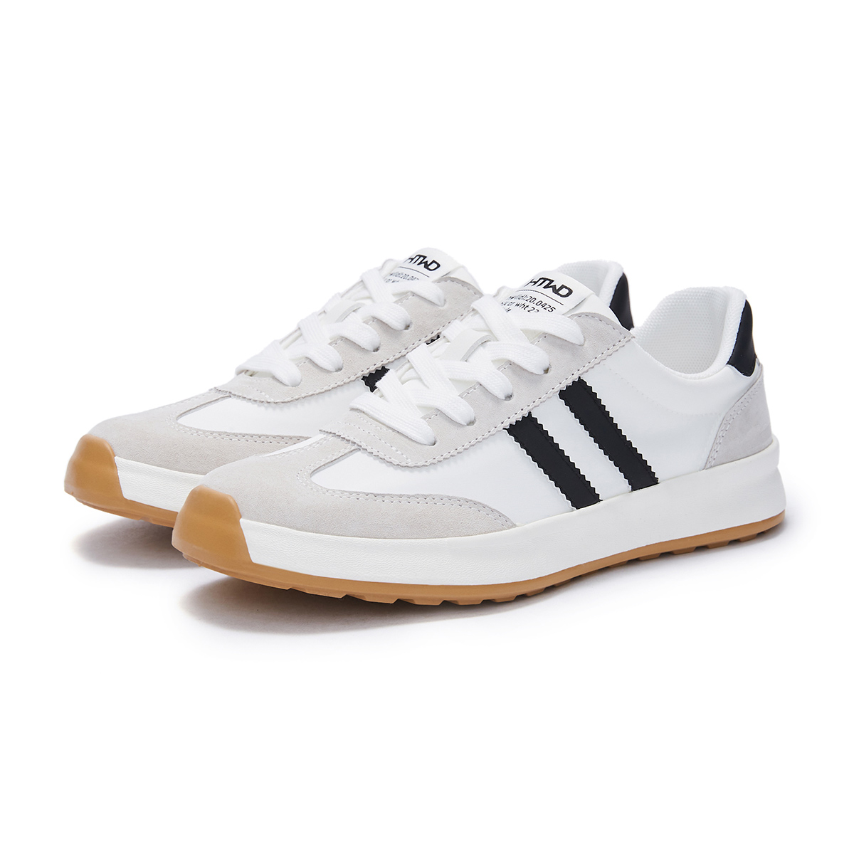 (W) Hotwind Fashion Colorblock Round-Toe Lace-Up White Black 'Academy' 圖 3