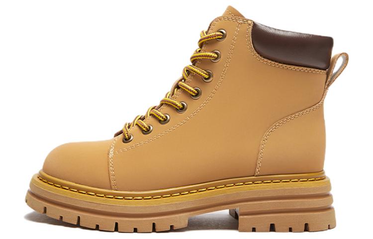 (Women) Hotwind Fashion Round Toe Lace-Up Casual Martin Boots 'Double-Layer Leather' H95W2830