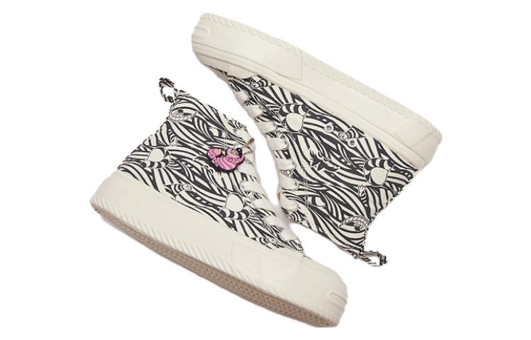 Shop (W) 핫윈드 하이탑 캔버스 '블랙 앤 화이트 컴포트 패션' H14W3386