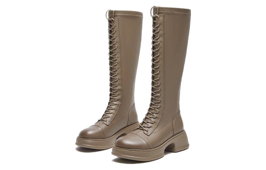 (W) Hotwind High-Top Fashion Sneaker 'Black Round Toe Lace-Up' 圖 5