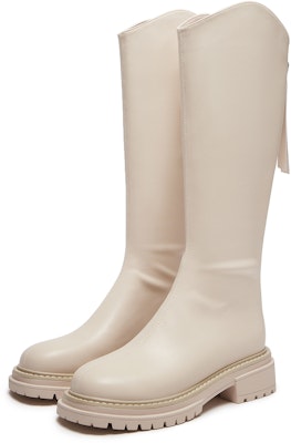 (W) 핫윈드 하이탑 지퍼 라운드 토 부츠 '5cm 힐' H85W3816 3