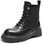 Order (Women) Hotwind Leather 'British Retro Round Toe Lace-Up Martin Boots Black' H81W3412