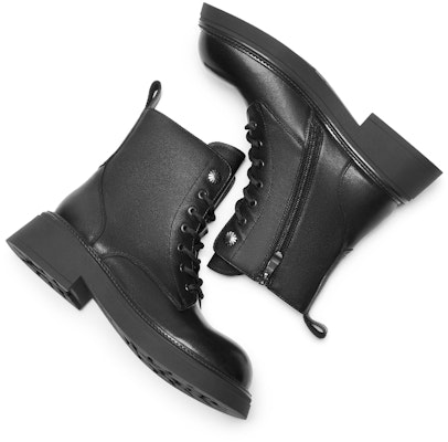(Women) Hotwind Leather 'British Retro Round Toe Lace-Up Martin Boots Black' H81W3412 Shop (Women) Hotwind Leather 'British Retro Round Toe Lace-Up Martin Boots Black' H81W3412