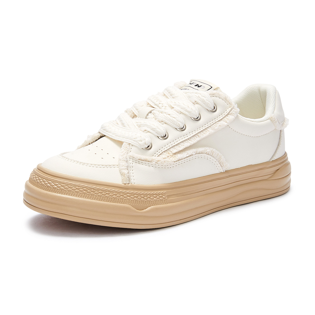Order (W) Hotwind Zapatillas Casuales de Cuero Blanco Bajo H14W3145