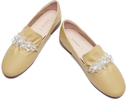 (Women) Hotwind Leather Floral Embellished 'Gentle Color-Block Round Toe Casual' H02W3506 Lookbook (Women) Hotwind Leather Floral Embellished 'Gentle Color-Block Round Toe Casual' H02W3506