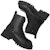 (Women) Hotwind Leather Martin Boots 'Dark Fashion Casual Versatile Black' H83W2406