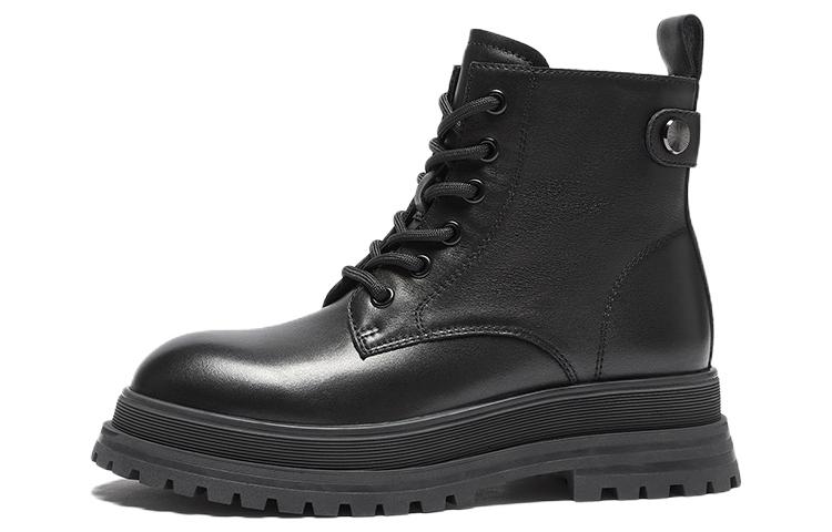 (W) Hotwind Leather Martin Boots 'Solid Color CMFT'