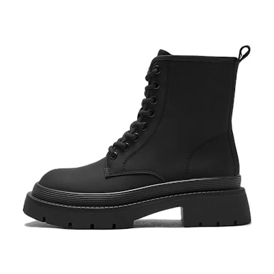 (W) Hotwind Leather Platform Martin Boots 'Sweet Cool Versatile'