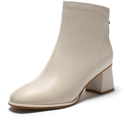 (Women) Hotwind Leather Round-Toe Zippered Ankle Boot 'Sheepskin 6cm' H84W3405 Details for (Women) Hotwind Leather Round-Toe Zippered Ankle Boot 'Sheepskin 6cm' H84W3405