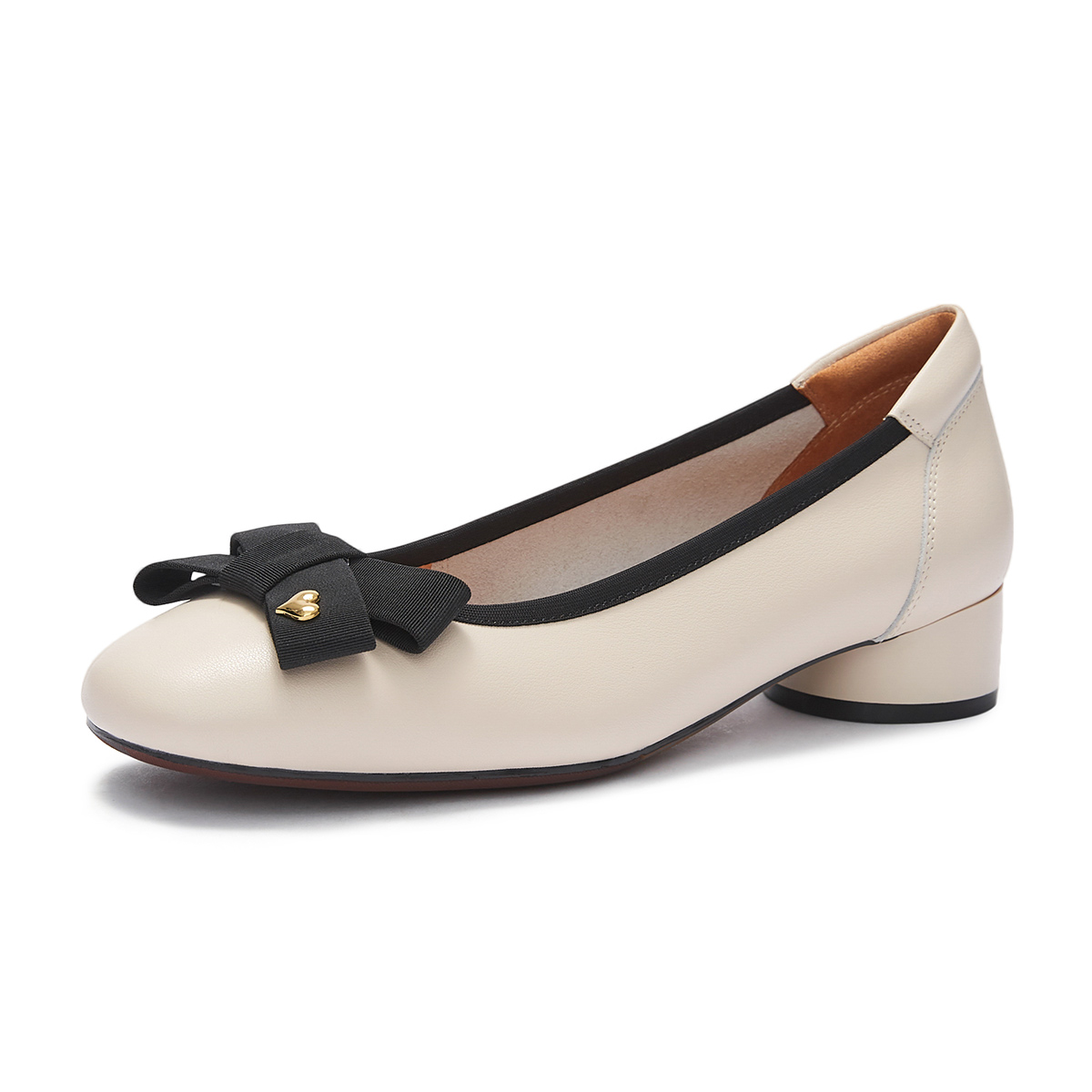 Details for (W) ホットウィンド レザー ラウンドトゥ リボン カジュアルフラットシューズ H24W3116