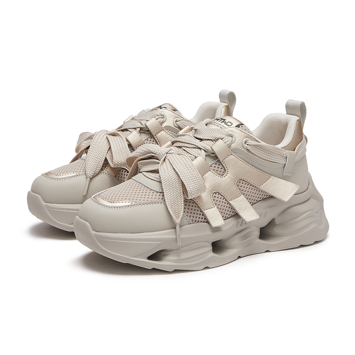 Sizing (W) ホットウィンド レザー ラウンドトゥ レースアップ ロートップ ''ダッドシューズ'' H42W3725