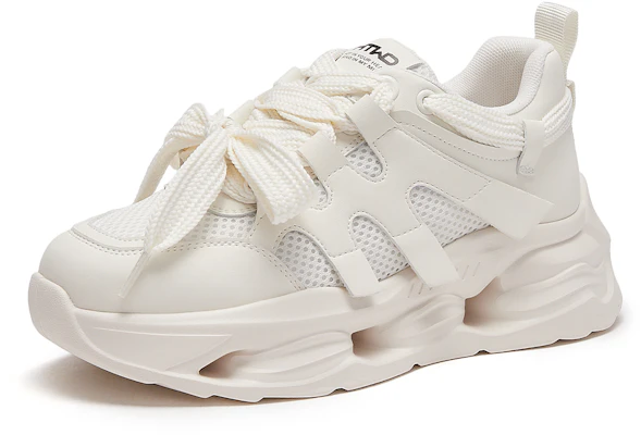 (W) ホットウィンド レザー ラウンドトゥ レースアップ ロートップ ''ダッドシューズ'' H42W3725 2