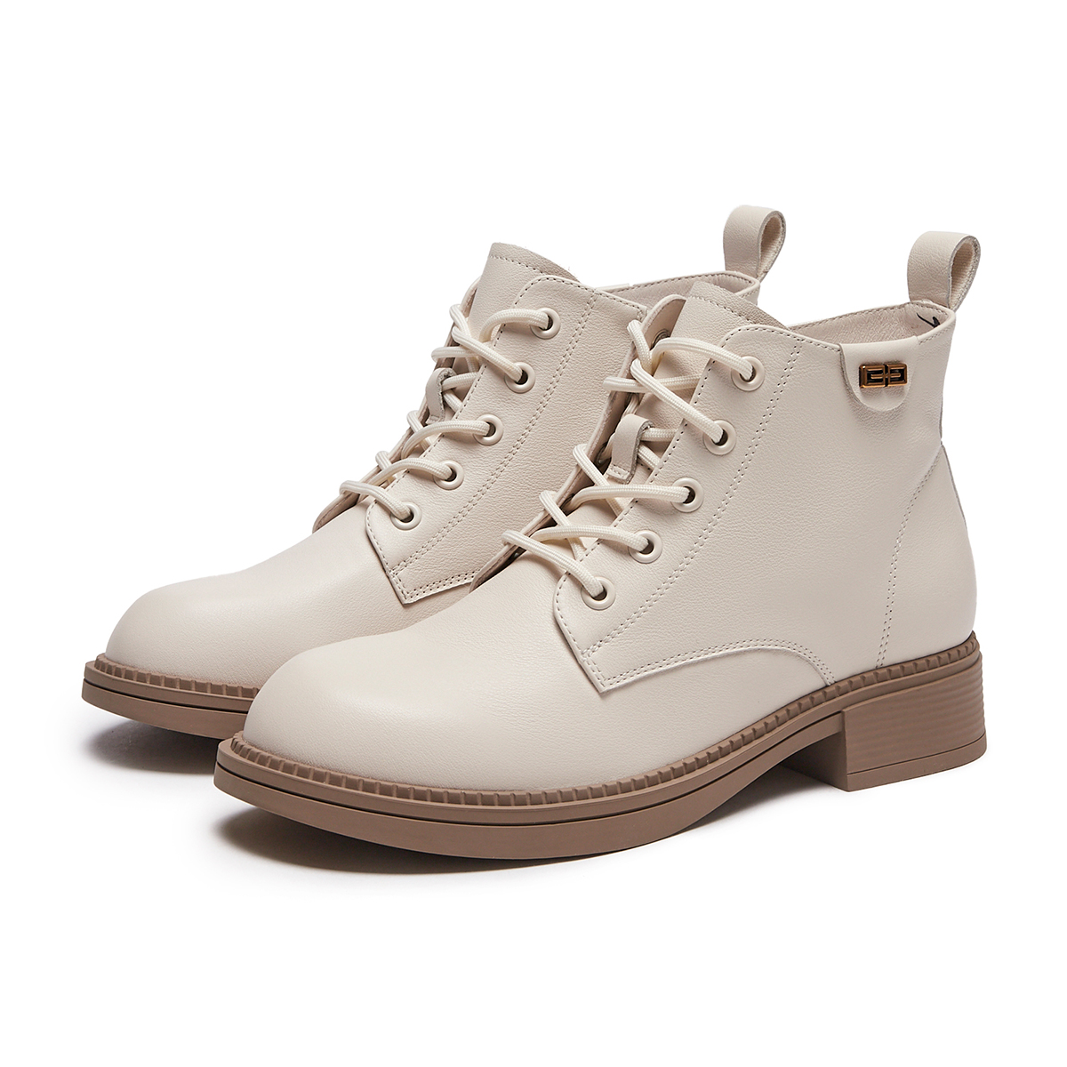 Sizing (W) Botas Hotwind de Cuero Punta Redonda con Cordones 'Caña Media Corta' H81W3402