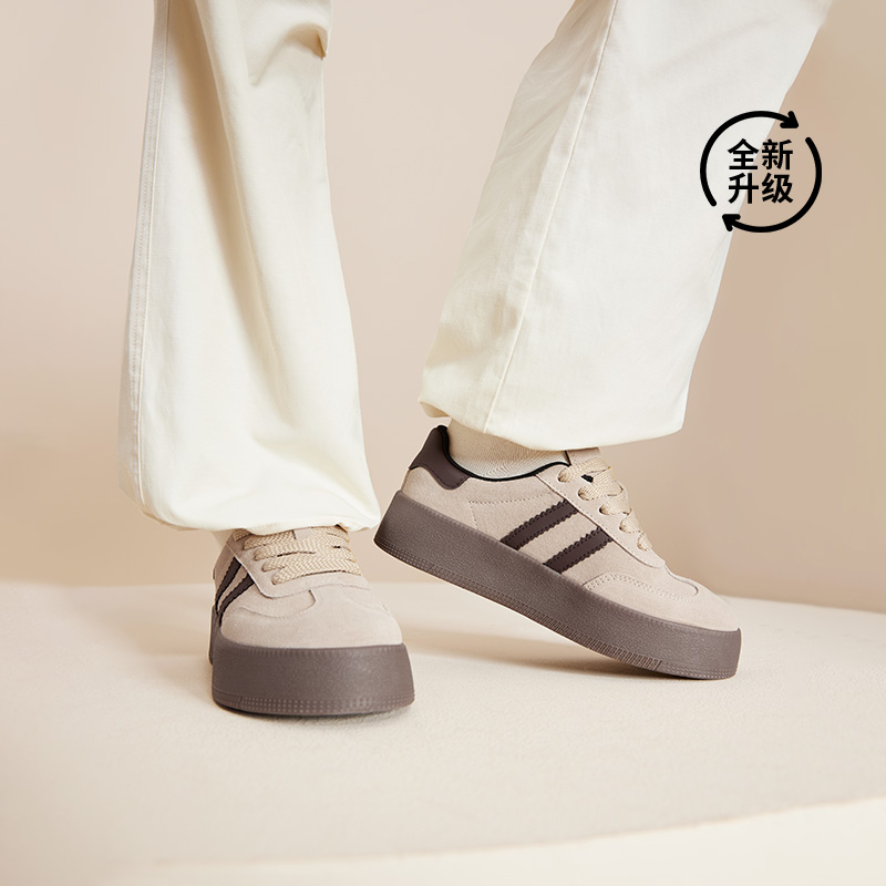 Purchase (W) 热风低帮皮革休闲鞋‘简约棕’ H14W4542