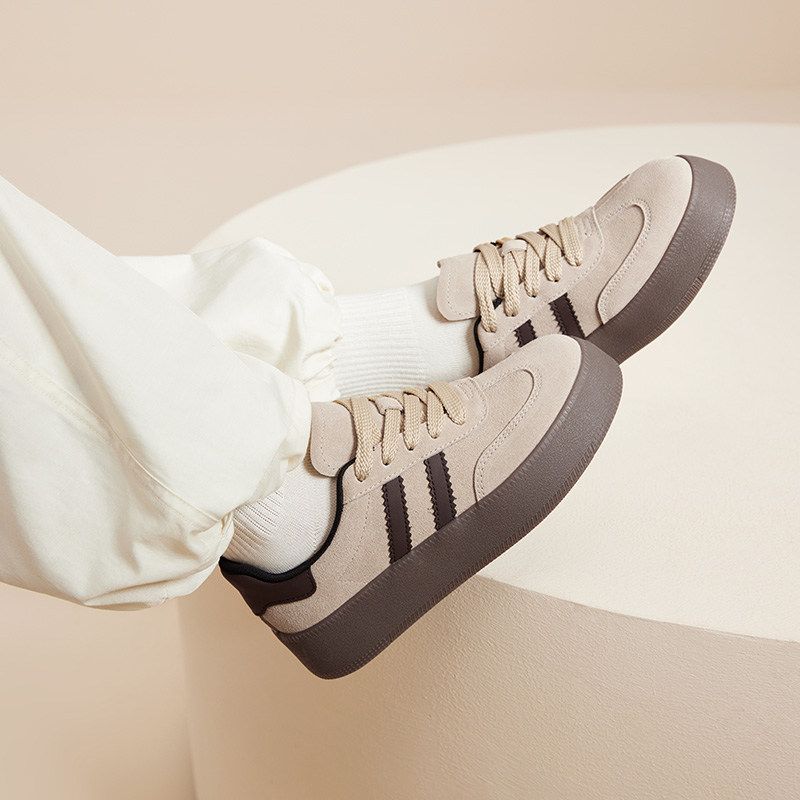 Details for (W) 热风低帮皮革休闲鞋‘简约棕’ H14W4542