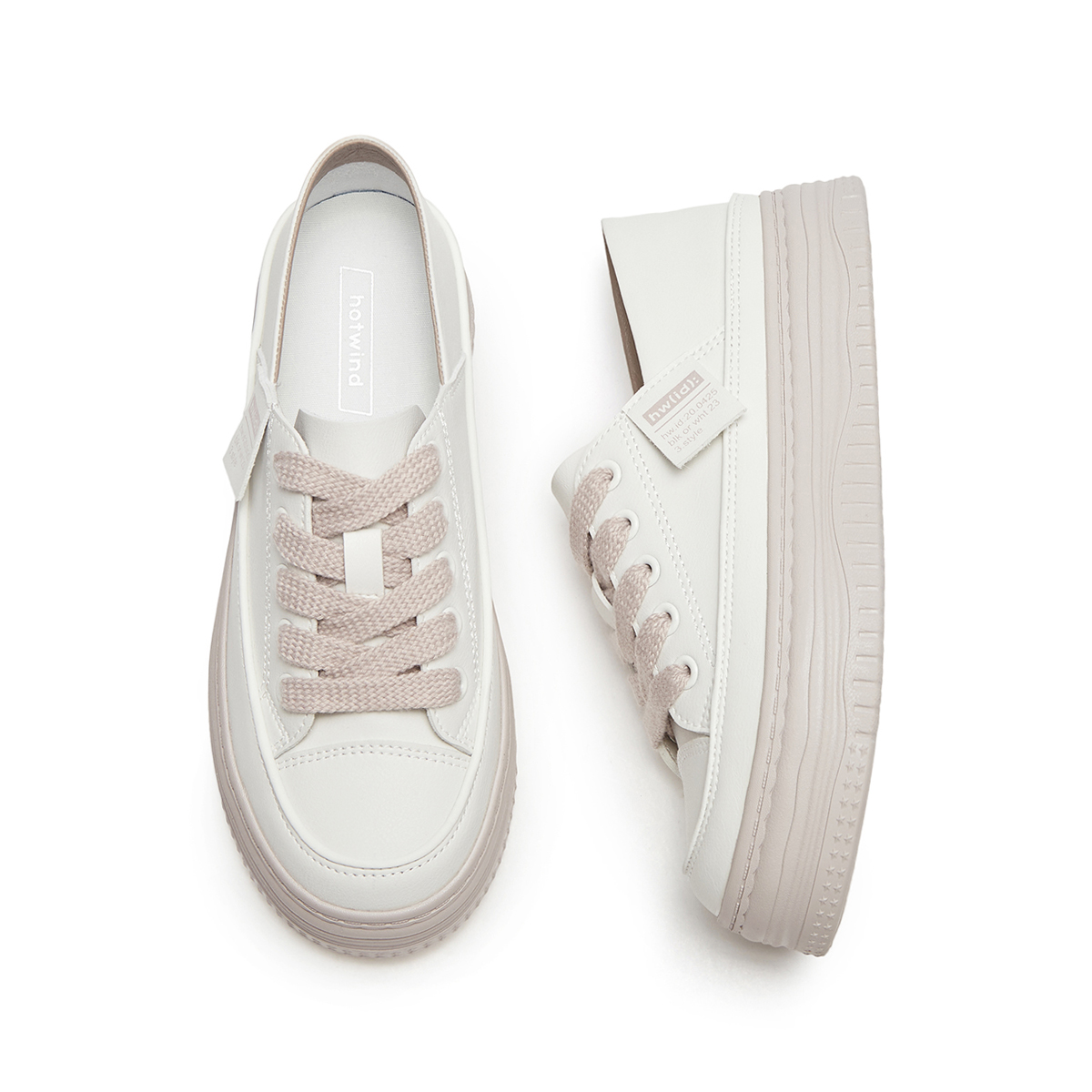 Cheap (Women) Hotwind Low-Top Platform Sneakers 'Thick Sole Comfort Versatile' H14W3711