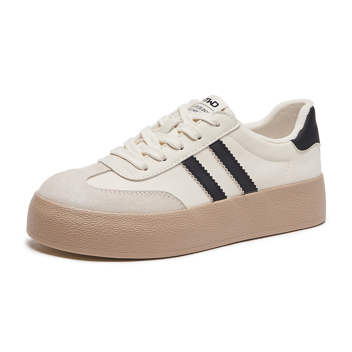 Lookbook (Women) Hotwind Low-Top Sneakers 'Beige Black Comfort Lace-Up' H92W3411