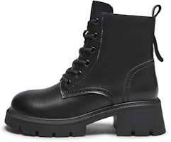 (Women) Hotwind Marten Boots 'Retro British Round-Toe Chunky Heel Black' H83W3405 (Women) Hotwind Marten Boots 'Retro British Round-Toe Chunky Heel Black' H83W3405