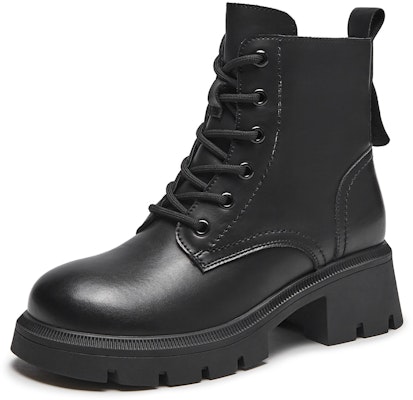 (Women) Hotwind Marten Boots 'Retro British Round-Toe Chunky Heel Black' H83W3405 Order (Women) Hotwind Marten Boots 'Retro British Round-Toe Chunky Heel Black' H83W3405