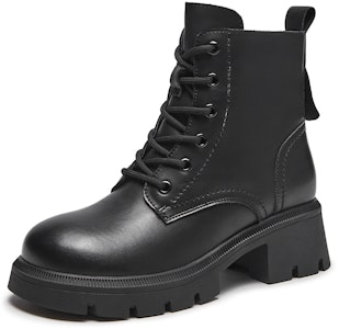 (W) 핫윈드 마틴 부츠 '레트로 브리티시 라운드토 청키힐 블랙' H83W3405 Order (W) 핫윈드 마틴 부츠 '레트로 브리티시 라운드토 청키힐 블랙' H83W3405