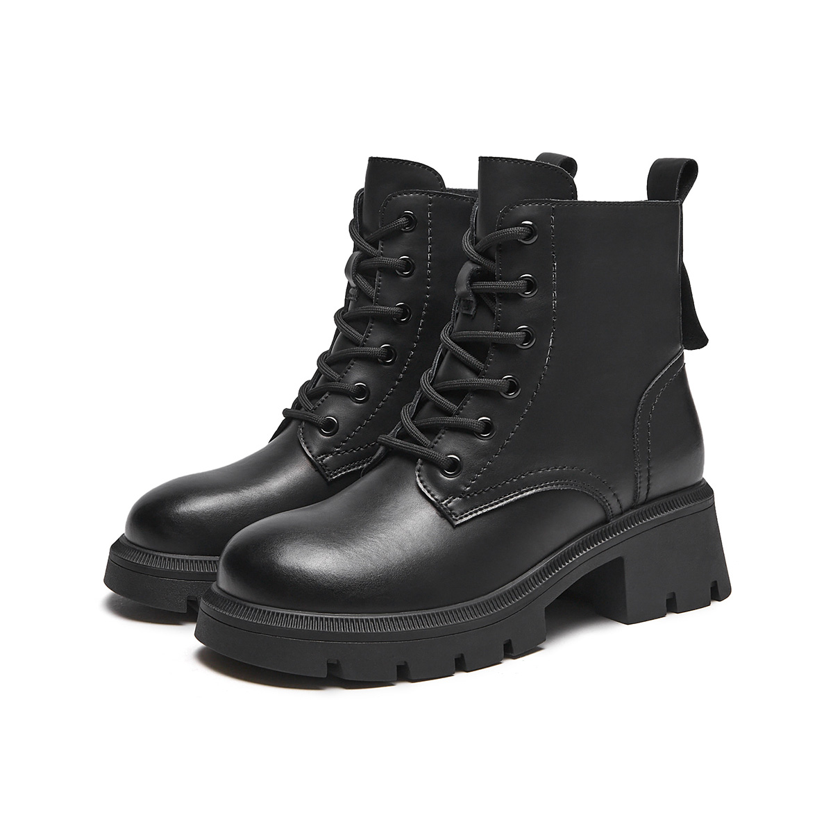 Lookbook (W) Hotwind Marten Boots ''Hitam Retro British Round-Toe Chunky Heel'' H83W3405