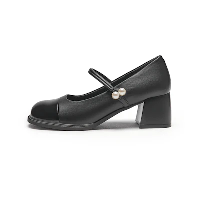 (W) Hotwind Mary Jane 'PU Fashion Block Heel'