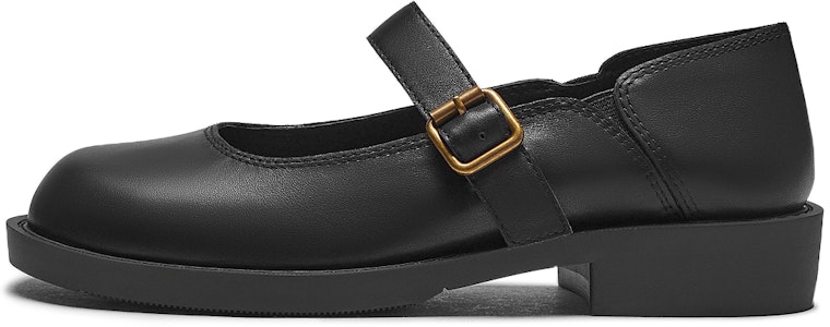 (W) 熱風復古舒適圓頭純黑色扣帶休閒平底鞋 H28W3308 Buy (W) 熱風復古舒適圓頭純黑色扣帶休閒平底鞋 H28W3308