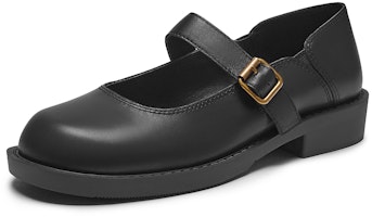 (W) Hotwind Vintage Modern Casual Negro Puro: Zapato Plano Punta Redonda con Hebilla H28W3308 Order (W) Hotwind Vintage Modern Casual Negro Puro: Zapato Plano Punta Redonda con Hebilla H28W3308