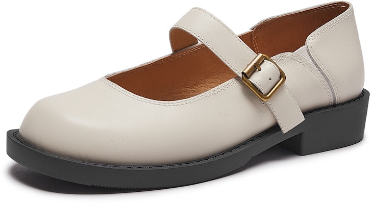 (Women) Hotwind Modern Vintage Comfort Round Toe Solid Color Buckle Casual Flat 'Pure Black' H28W3308 Details for (Women) Hotwind Modern Vintage Comfort Round Toe Solid Color Buckle Casual Flat 'Pure Black' H28W3308