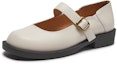 Details for (Women) Hotwind Modern Vintage Comfort Round Toe Solid Color Buckle Casual Flat 'Pure Black' H28W3308