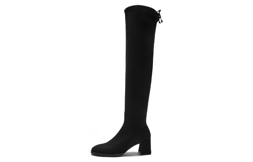 (Women) Hotwind Over-The-Knee Chunky Heel Boots 'Black' H85W2410