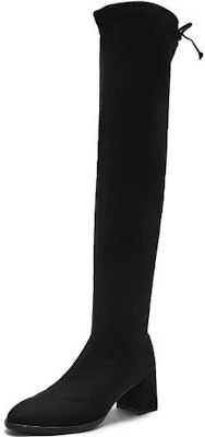 (W) But Hotwind Tumit Tebal Over-The-Knee ''Hitam'' H85W2410 Order (W) But Hotwind Tumit Tebal Over-The-Knee ''Hitam'' H85W2410