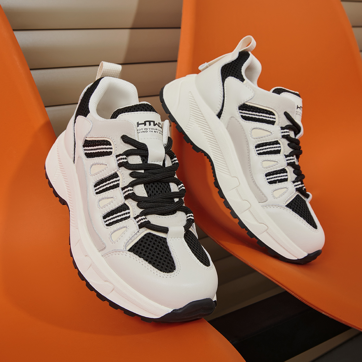 (W) Hotwind Pigskin Colorblock Breathable Low-Top 'Casual Life' 圖 4