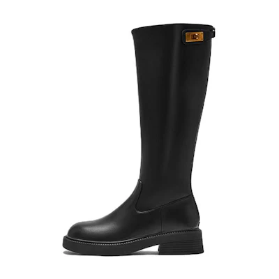 (W) Hotwind PU 'Black High-Top Casual'