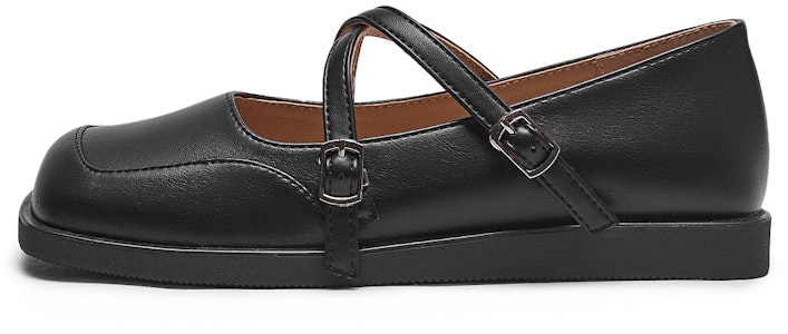 (W) 핫윈드 PU '크로스 디자인 스퀘어토 편안한 플랫 슈즈' H28W3726 Buy (W) 핫윈드 PU '크로스 디자인 스퀘어토 편안한 플랫 슈즈' H28W3726