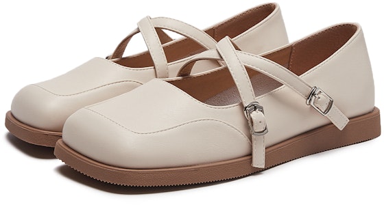 (W) 핫윈드 PU '크로스 디자인 스퀘어토 편안한 플랫 슈즈' H28W3726 Sizing (W) 핫윈드 PU '크로스 디자인 스퀘어토 편안한 플랫 슈즈' H28W3726