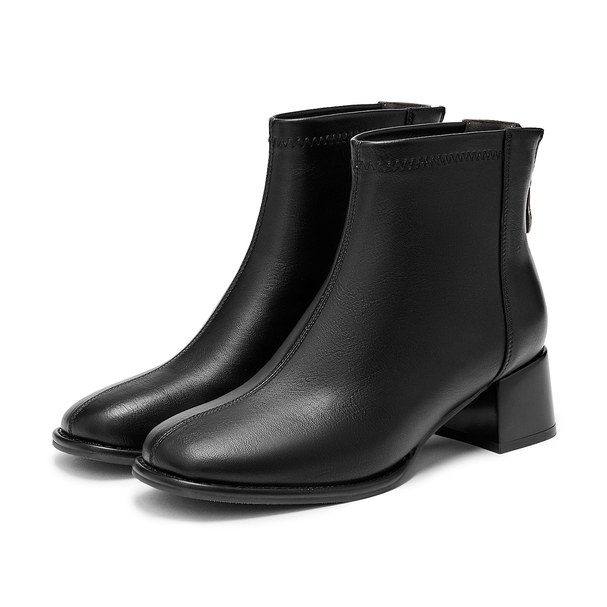 Lookbook (W) Hotwind PU 休閒圓頭短靴 '低跟' H84W3411