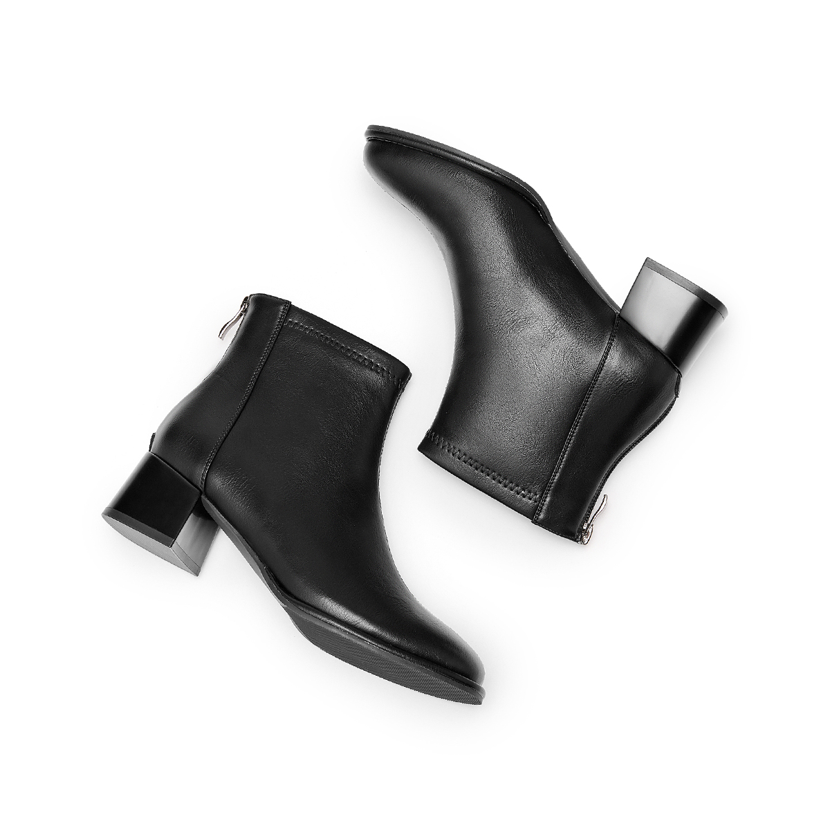 Shop (W) Hotwind PU 休閒圓頭短靴 '低跟' H84W3411