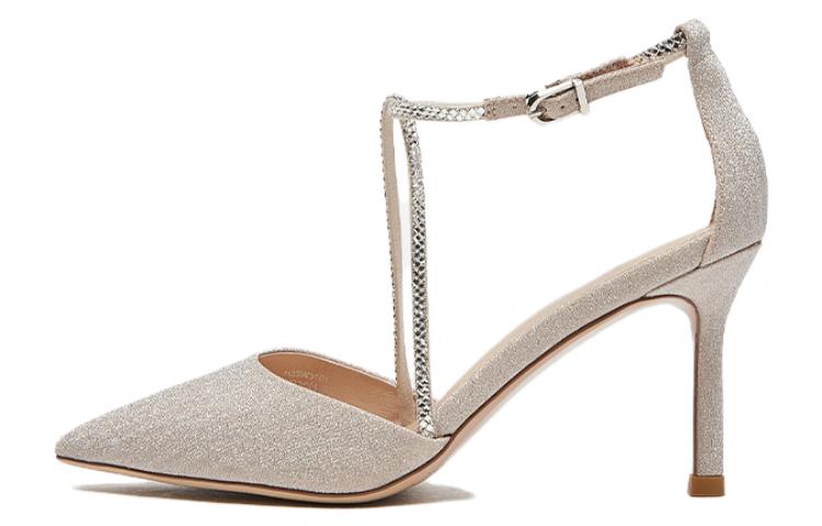 (Women) Hotwind PU Fashion Ankle-Strap High Heels 'Gold' H35W3101