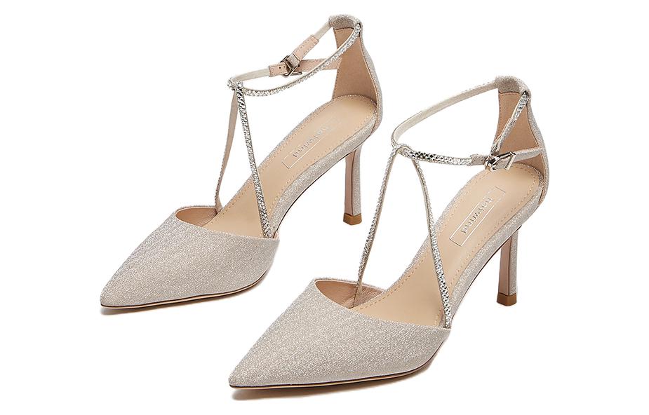 Lookbook (W) Tacones Altos Hotwind PU con Correa en Tobillo 'Oro' H35W3101