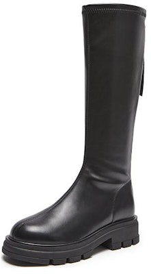 (Women) Hotwind PU Fashion Round Toe 'Black Tall Boots' H85W2420 Order (Women) Hotwind PU Fashion Round Toe 'Black Tall Boots' H85W2420