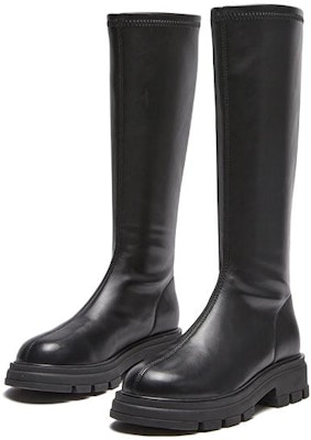 (Women) Hotwind PU Fashion Round Toe 'Black Tall Boots' H85W2420 Lookbook (Women) Hotwind PU Fashion Round Toe 'Black Tall Boots' H85W2420