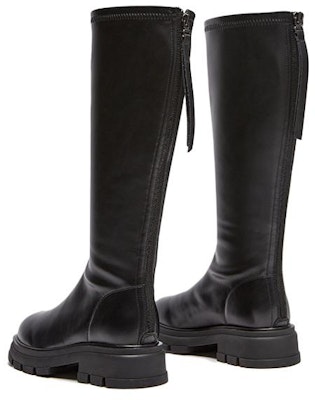 (Women) Hotwind PU Fashion Round Toe 'Black Tall Boots' H85W2420 Shop (Women) Hotwind PU Fashion Round Toe 'Black Tall Boots' H85W2420