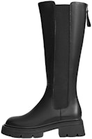(Women) Hotwind PU Fashion Sweet Cool 'Black Knight Chunky Heel 5cm High Boots' H85W2822 (Women) Hotwind PU Fashion Sweet Cool 'Black Knight Chunky Heel 5cm High Boots' H85W2822