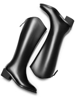 (W) 热风PU圆头拉链高帮靴 ''5厘米黑色'' H85W3412 Shop (W) 热风PU圆头拉链高帮靴 ''5厘米黑色'' H85W3412